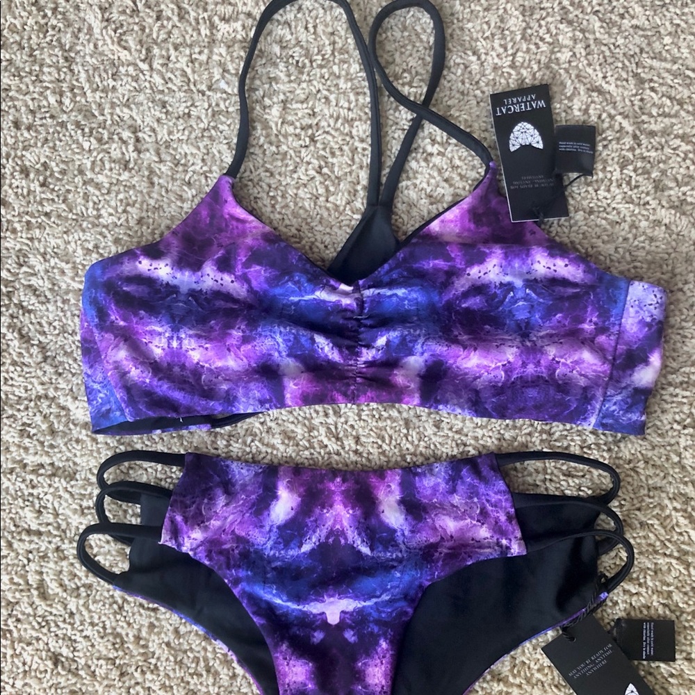 Watercat: Violet Tie Dye Bikini NWT